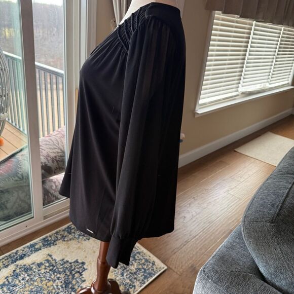 CALVIN KLEIN BLOUSE SHEER SLEEVE - Picture 3 of 6